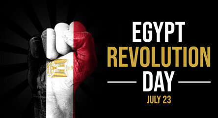 Egypt Revolution Day Wallpaper with flag painted fist and typography on the side. Egypt revolution, power