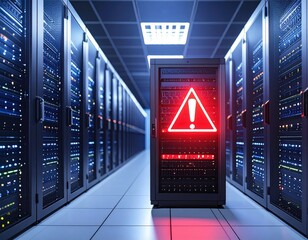 Server room alert.  Modern data center