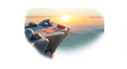 Sunrise over mountainous landscape