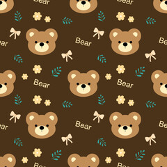 seamless pattern with teddy bear