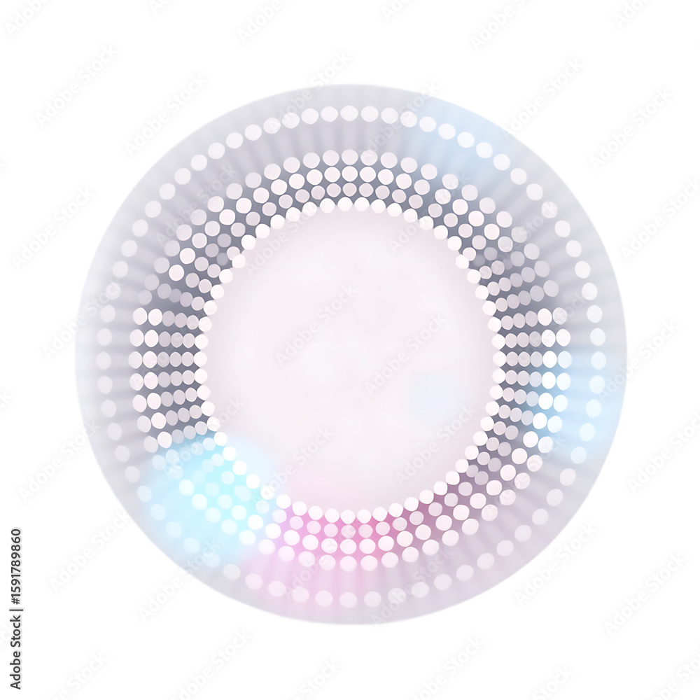 Poster halftone dots design isolated vector dotted gradient circle isolated on white background