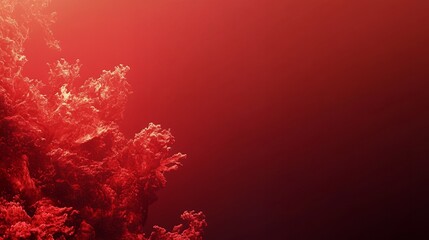 Abstract Red Cloud Formation on Dark Background with Dynamic Light