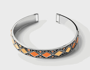 Stylish Hand Gormet Bracelet with Intricate Design – Vector Illustration