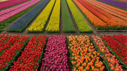 field of tulips