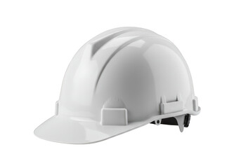 Fototapeta premium A white hard hat isolated on a transparent background