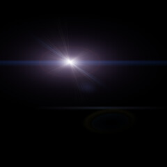 A celestial supernova explodes with intense light marking the birth of a star with striking central glow against deep