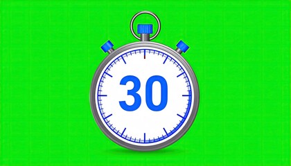 Digital stopwatch displaying 30 seconds