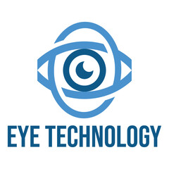 eye technology flat minimalist logo design