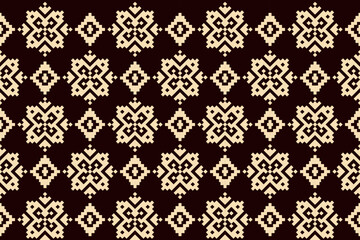 Fabric Pixel Art Seamless Geometric Pattern