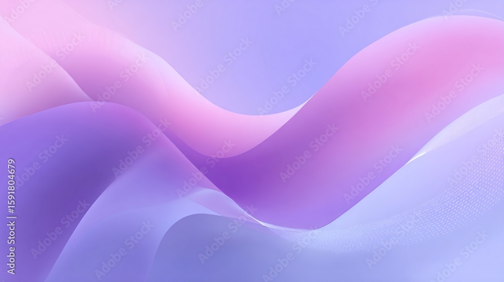 Poster and keywords based on the image you provided abstract fluid wave design - gradient of soft purple, l