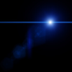 A streak of ethereal blue light a hopeful path emerging from the darkness symbolizing innovation and progress in digital
