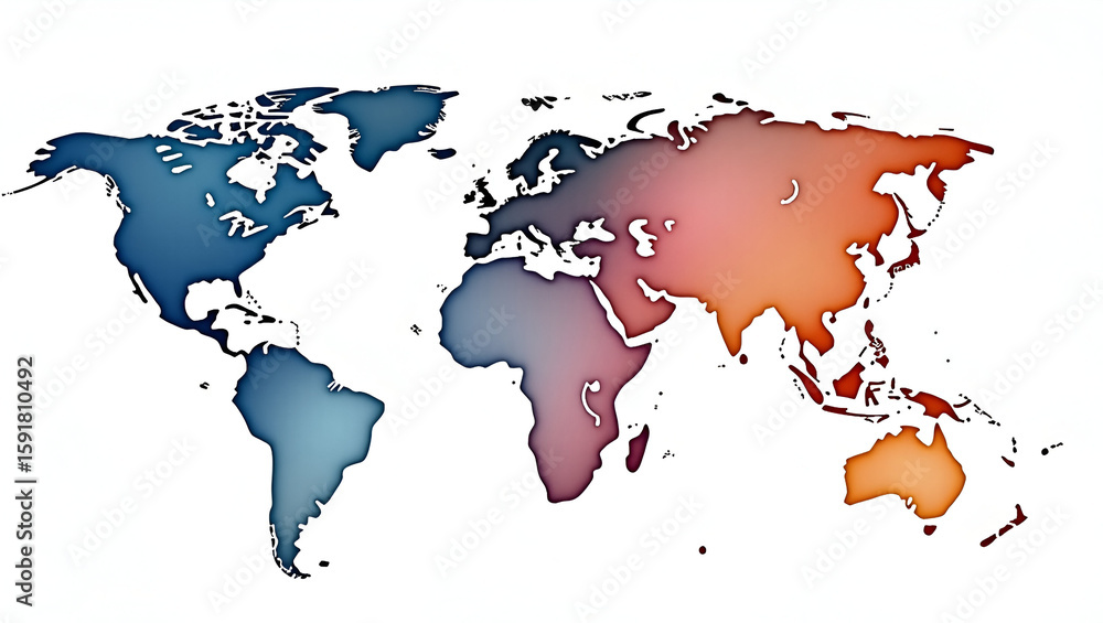 Poster realistic watercolor world gdp analysis: abstract globe silhouette with numeric data overlays and fi