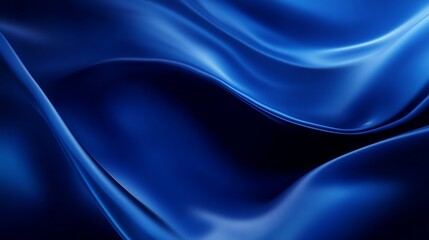 Obraz premium Abstract Blue Fabric Waving with Light and Shadow Effects Background