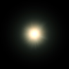 Guiding light of hope overcoming darkness an optimistic beacon casting warmth against a black background with radial