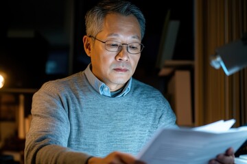 Middle-aged man analyzes risk assessment reports with team to identify vulnerabilities in business processes