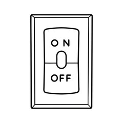 Circuit Breaker Switch Illustration with On and Off Markings in Vector Format