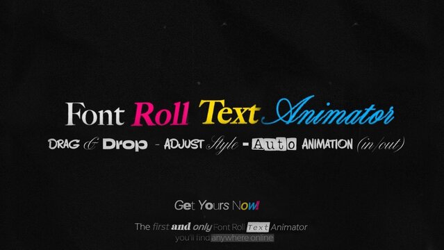 Font Roll Text Animator | A New Way To Animate Text  Without Keyframes Using  Stylish Font Transition Reveals