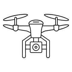 Top Down View of a Four Blade Drone for Banner or Advertisement Design