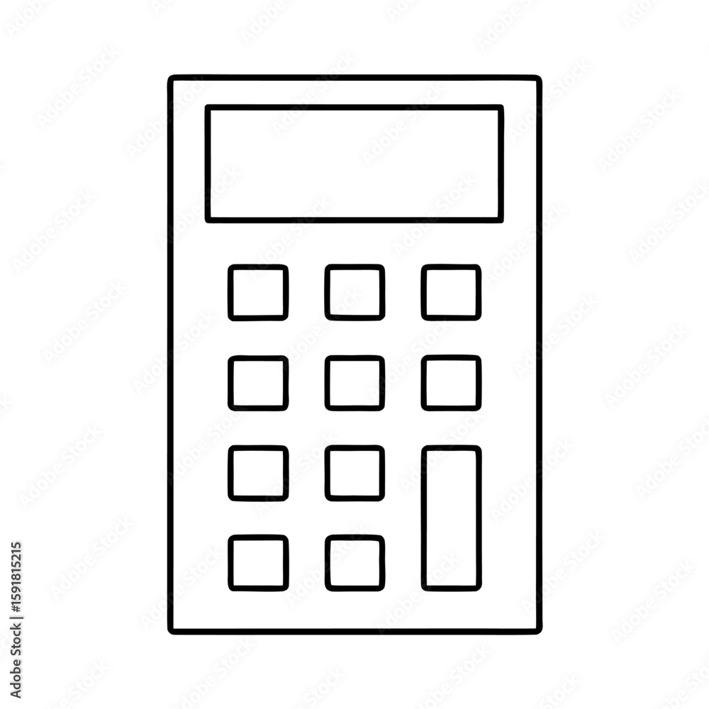 Poster engineering calculator interface rectangle grid button design