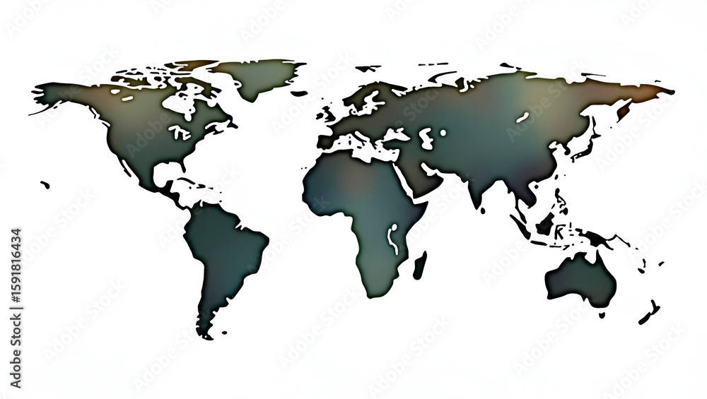 Aufkleber realistic watercolor world gdp analysis: abstract globe with numeric data overlays and fine brush de