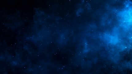 Obraz premium Deep Blue Space Background with Stars and Nebula for Cosmic Imagery