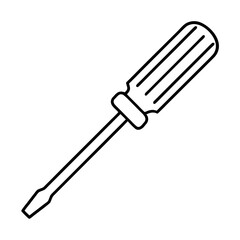 Minimalist Screwdriver Design Flathead and Phillips Head Tool Illustration for Banner or Advertisement