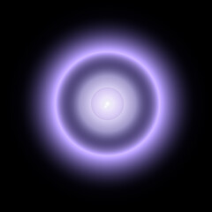 A glowing lavender orb emanating cosmic energy like a portal opening to a new dimension against the inky blackness