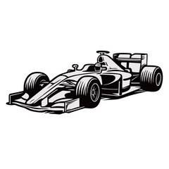 silhouette image of a formula 1 car with a transparent background