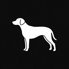 Fototapeta premium ピクトグラム 犬のシルエット / Pictogram Silhouette of a dog