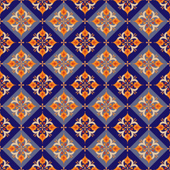 Luxury vector seamless pattern. Ornament, Traditional, Ethnic, Arabic, Turkish, Indian motifs. Great for fabric and textile, wallpaper, packaging design or any desired idea.
