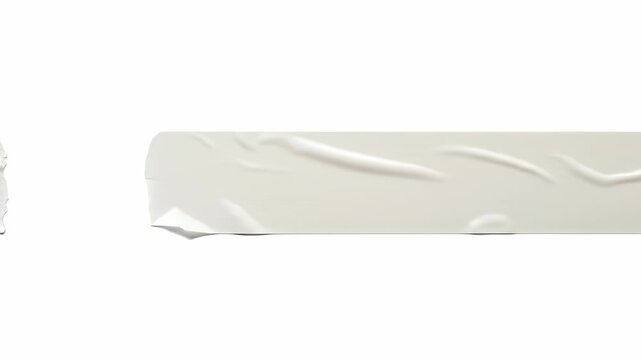 Wrinkled White Tape Strips with Rough Edges