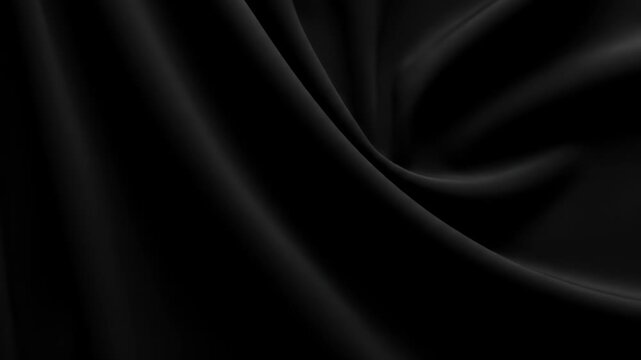 Luxurious Black Fabric: Dark Elegance with Subtle Creases for Elegant Designs