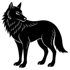 Fototapeta premium vector illustration of a wolf