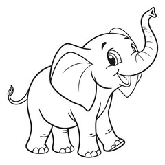 Fototapeta premium elephant cartoon illustration