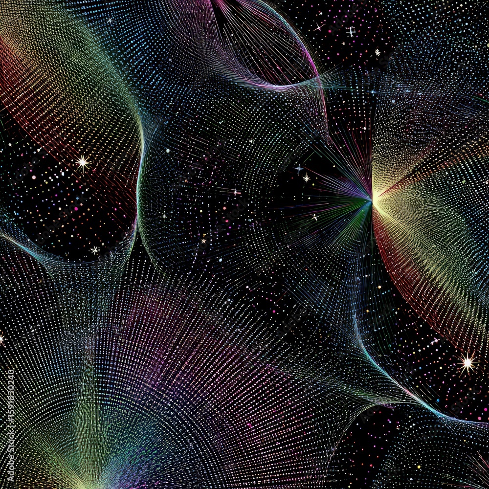 Wall mural abstract colorful space background with stars and nebula