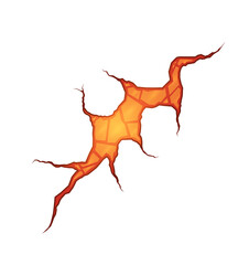 PNG fiery molten lava flowing fractured earth bright dynamic volcanic energy glowing heat orange yellow black background design powerful texture nature light shadow art digital illustration effect

