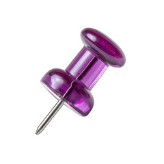Purple pushpin, glossy, close-up