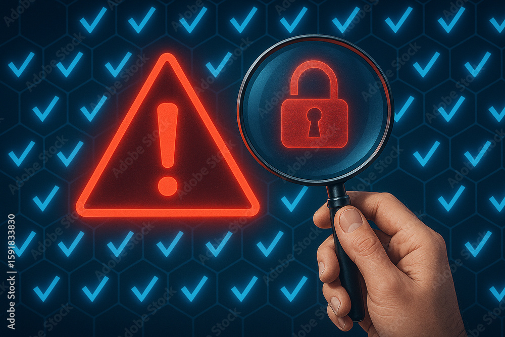 Poster cybersecurity threat detection and vulnerability scanning with security audit and risk assessment to