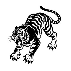 Obraz premium tiger vector illustration