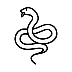 Obraz premium black and white snake