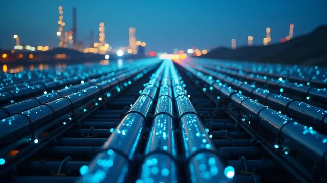 Comprehensive evaluation of crude oil distribution networks analyzing pipeline logistics and supply chain integration to enhance global energy delivery systems in  Photo Stock  Concept  and empty spac