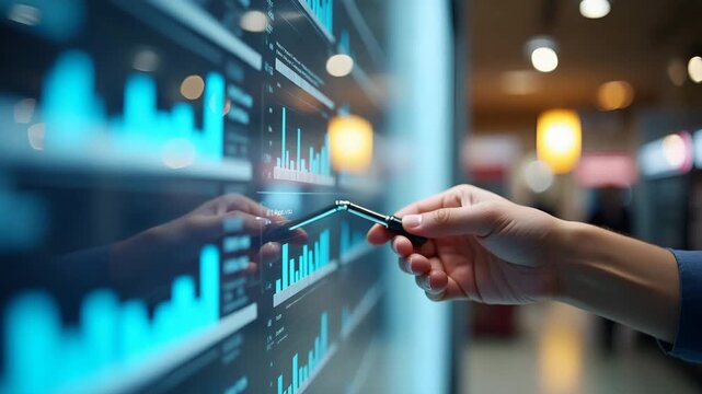 Evaluate retail industry confidence by analyzing sales data and consumer trends to drive strategic market planning and bolster competitive retail performance in  Photo Stock  Concept  and empty space 