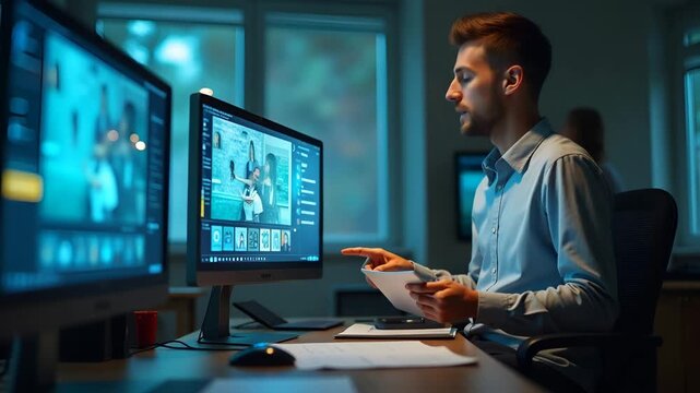 Innovaci?n Pedag?gica: Clases Interactivas con Tecnolog?a que Fomentan Colaboraci?n y Participaci?n Activa en Actividades Acad?micas Contempor?neas - Foto Stock con Espacio en Blanco a la Izquierda