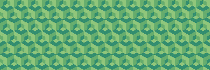 horizontal seamless geometric natural green pattern for design and background.