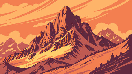 “Technical sunrise: mountain peaks shaped like heat sinks, orange glow reflecting off fins, hyper-detailed textures, no text”


