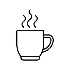 Retro american diner coffee mug with steam and signature design