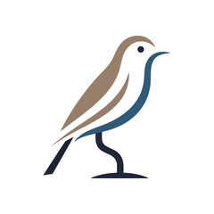 Stylish Minimalist Bird Design. This elegant avian artwork features clean lines and muted tones, embodying grace and freedom. Perfect for branding or nature concepts.