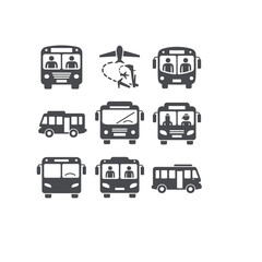 transportation icons set vector