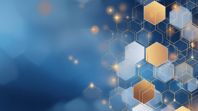 青と金のAIネットワーク背景