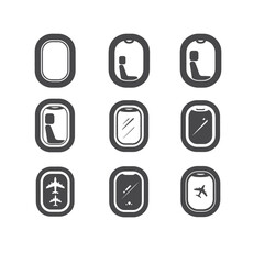 vector set of airport  icon